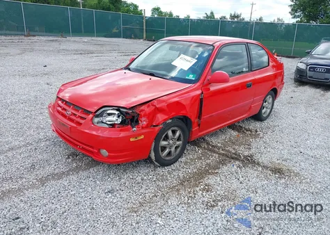 2003 Hyundai Accent Gl from USA, damaged, VIN KMHCG35CX3U247788